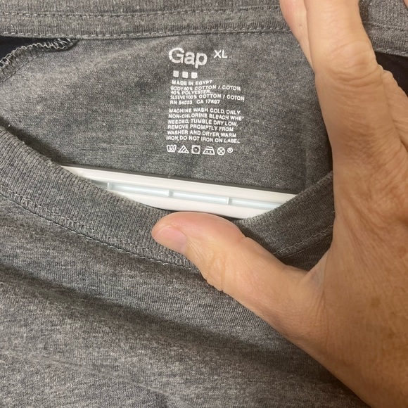 Men’s Gap Raglan Fitted Long Sleeve Casual Tee Shirt XL Basic Everyday - Picture 5 of 6